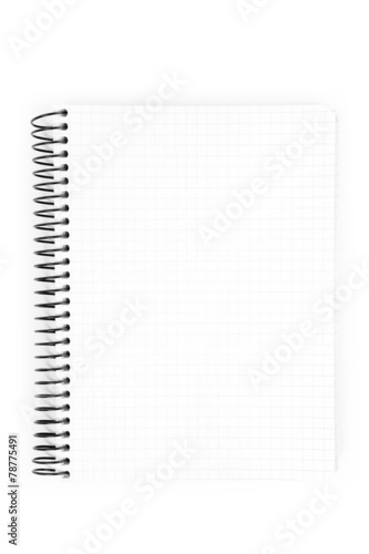 isolated notebook on a white background