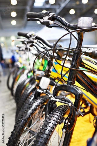 Sport bikes on bicycle parking
