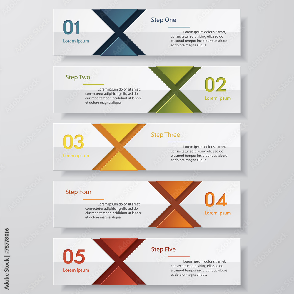 Design clean number banners template. Vector. Design clean number banners template. Vector.