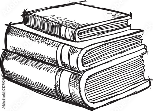 Doodle Sketch Books Vector Illustration Art