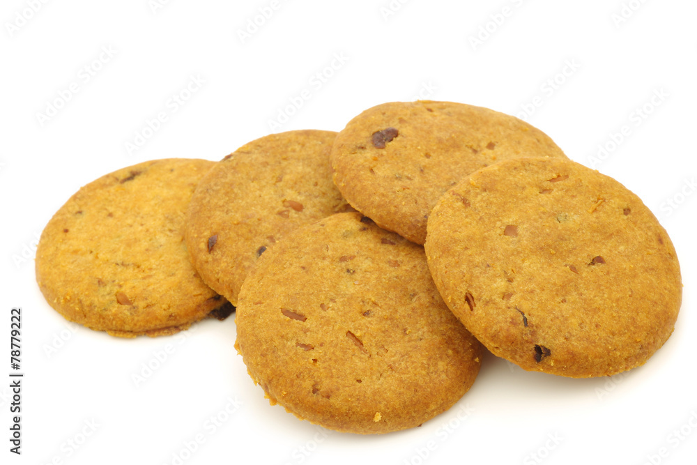 freshly baked cheese and tomato cookies on a white background freshly baked cheese and tomato cookies on a white background