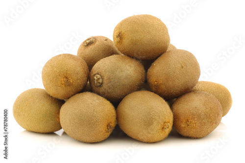 fresh kiwi fruit on a white background