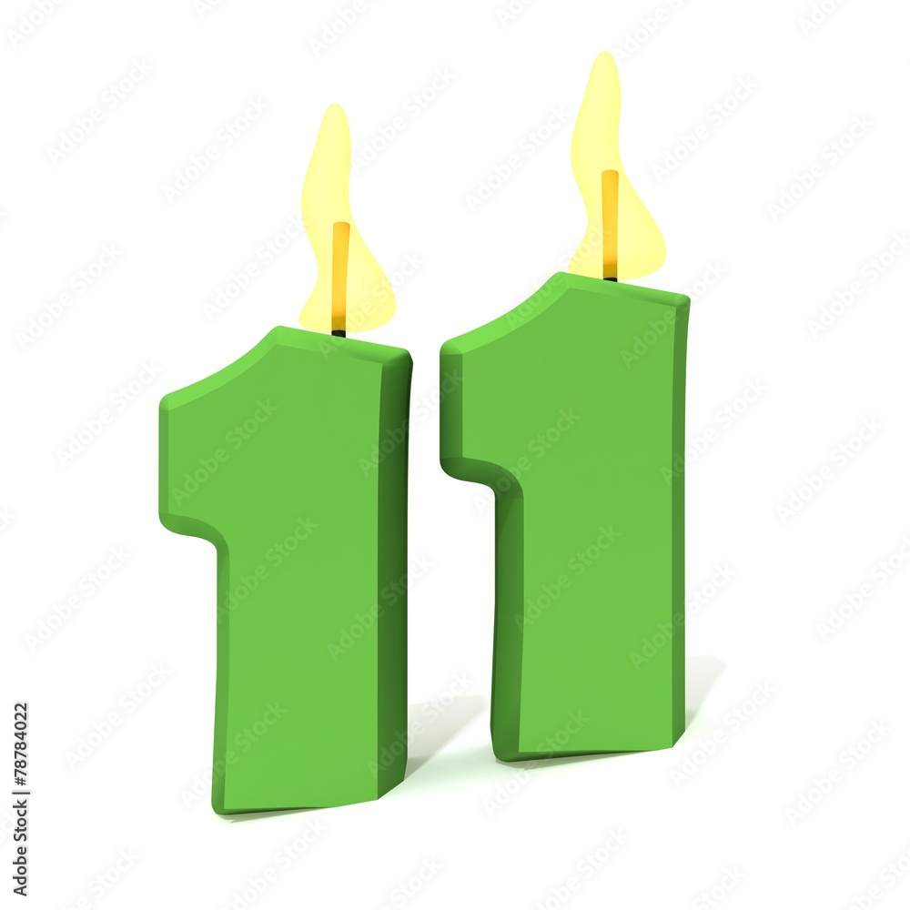Birthday candles number eleven Birthday candles number eleven