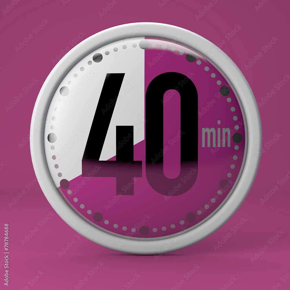 Tempo, orologio, timer, cronometro, 40 minuti Stock Illustration | Adobe  Stock
