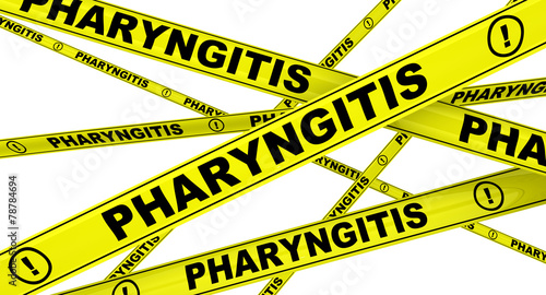 Фарингит (pharyngitis). Желтая оградительная лента