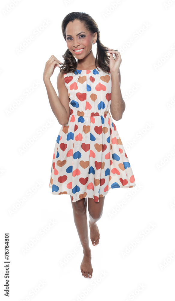 A model wearing with a Heart dress A model wearing with a Heart dress