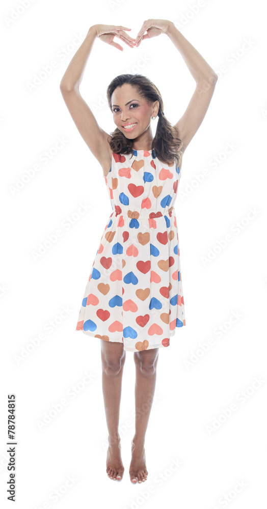 A model wearing with a Heart dress A model wearing with a Heart dress