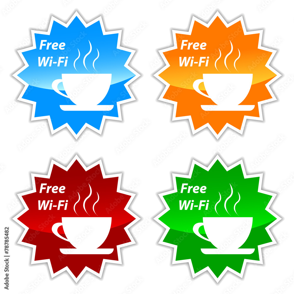 Free wi-fi labels Free wi-fi labels