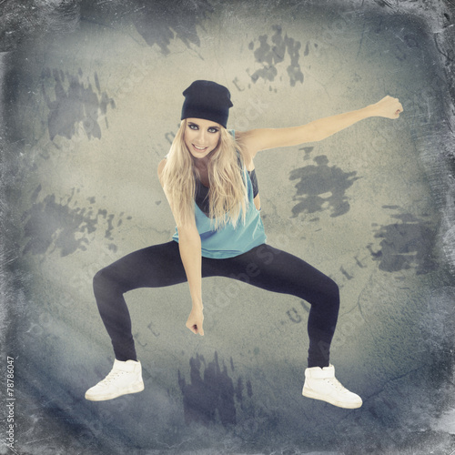 Hip hop dancer portrait on ...