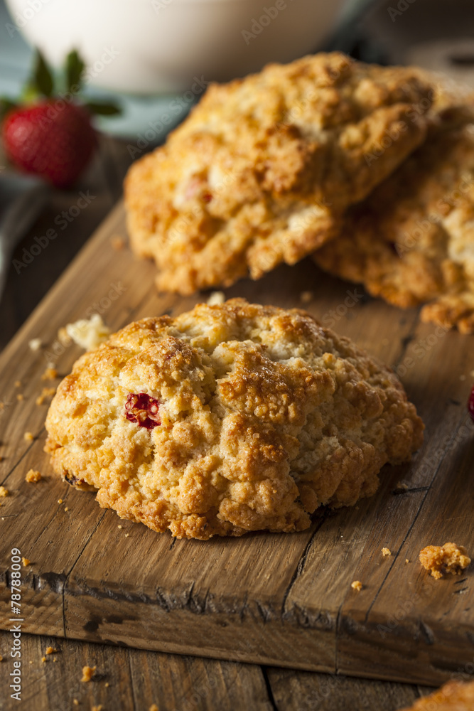 Homemade Strawberry Scones for Breakfast Homemade Strawberry Scones for Breakfast