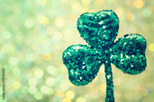 Saint Patricks Day green clover ornament
