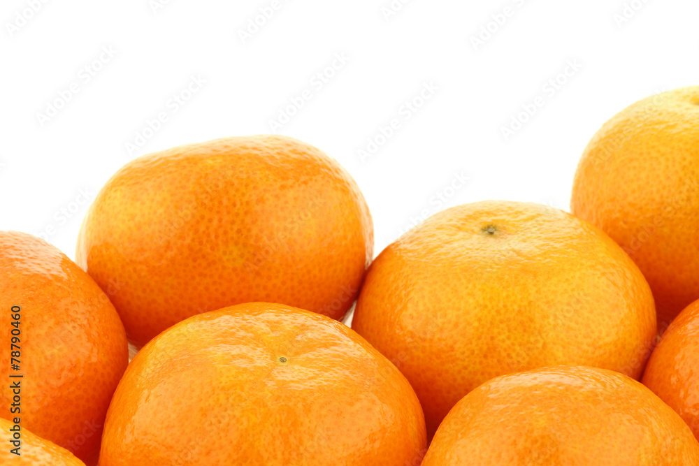 fresh tangerines on a white background fresh tangerines on a white background