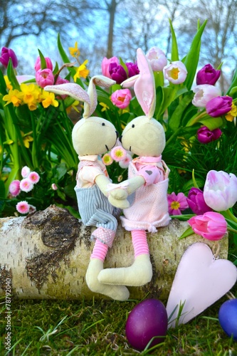 Ostergrüße - Stoffhasen