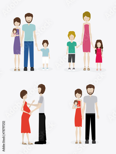 family  design  vector illustration.