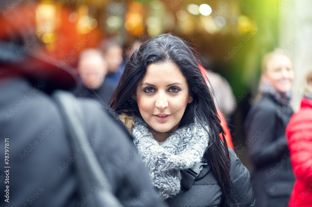 Beautiful young woman smiling. Beautiful young woman smiling.