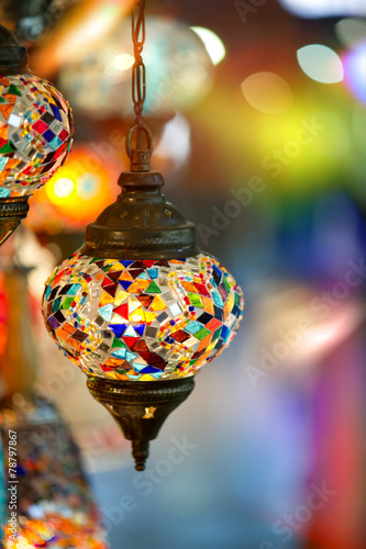 Photography lamps for sale on Grand Bazaar at Istanbul, Turkey.