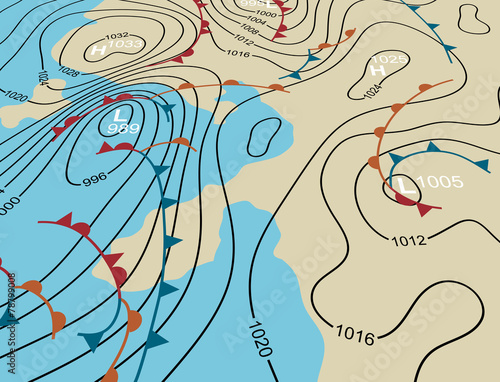 Weather system map