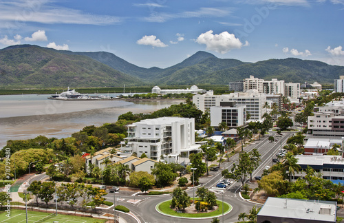 Fototapet aerial view Cairns QLD