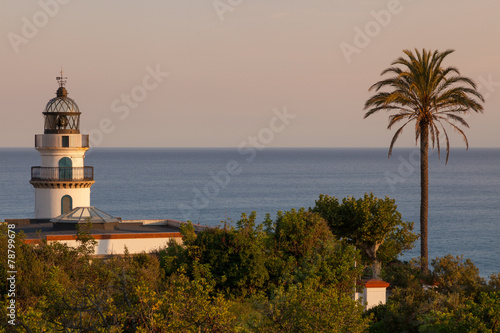 Lighthouse in sunset light.