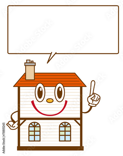家　キャラクター　吹出し