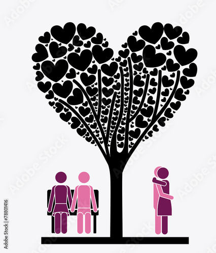 love, tree, design vector, illustration. photo