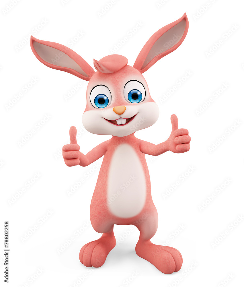 Easter Bunny with thumbs up pose Easter Bunny with thumbs up pose