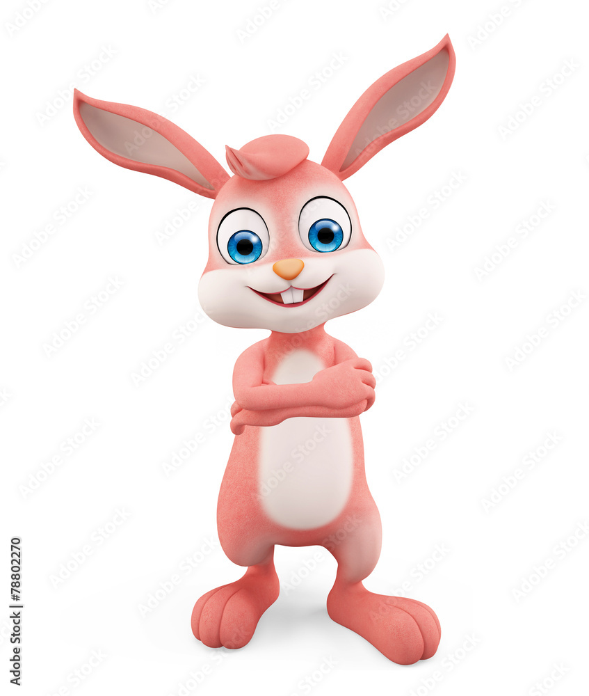 Easter Bunny with folding hand Easter Bunny with folding hand