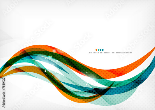 Green and orange lines modern abstract background