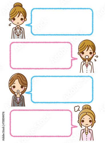女性　ビジネスウーマン　会話