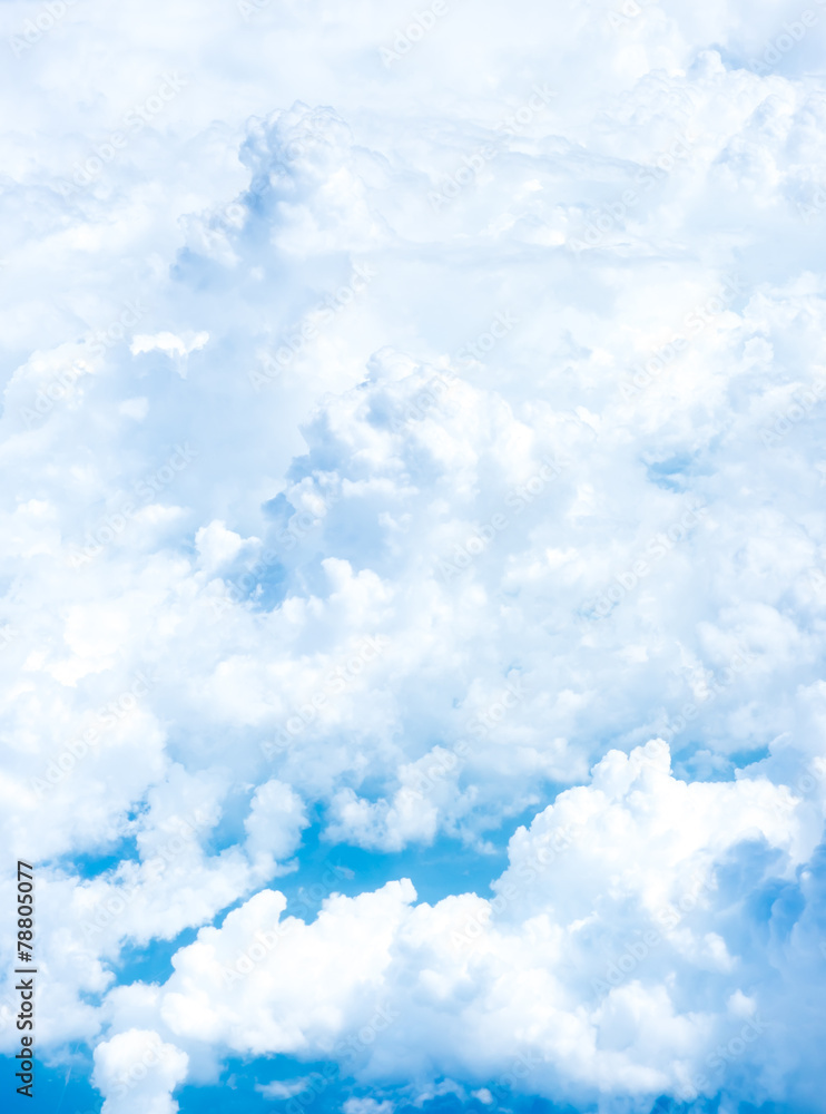 Blue sky and Cloud Top view from airplane window,Nature backgrou Blue sky and Cloud Top view from airplane window,Nature backgrou