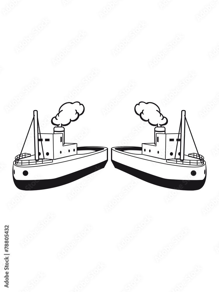 Naklejka premium steamer toy toy ship