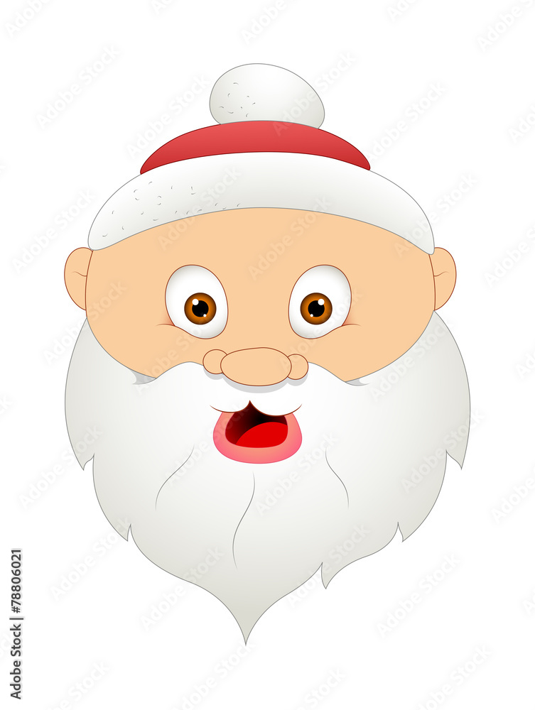 Scared Funny Santa Face Scared Funny Santa Face
