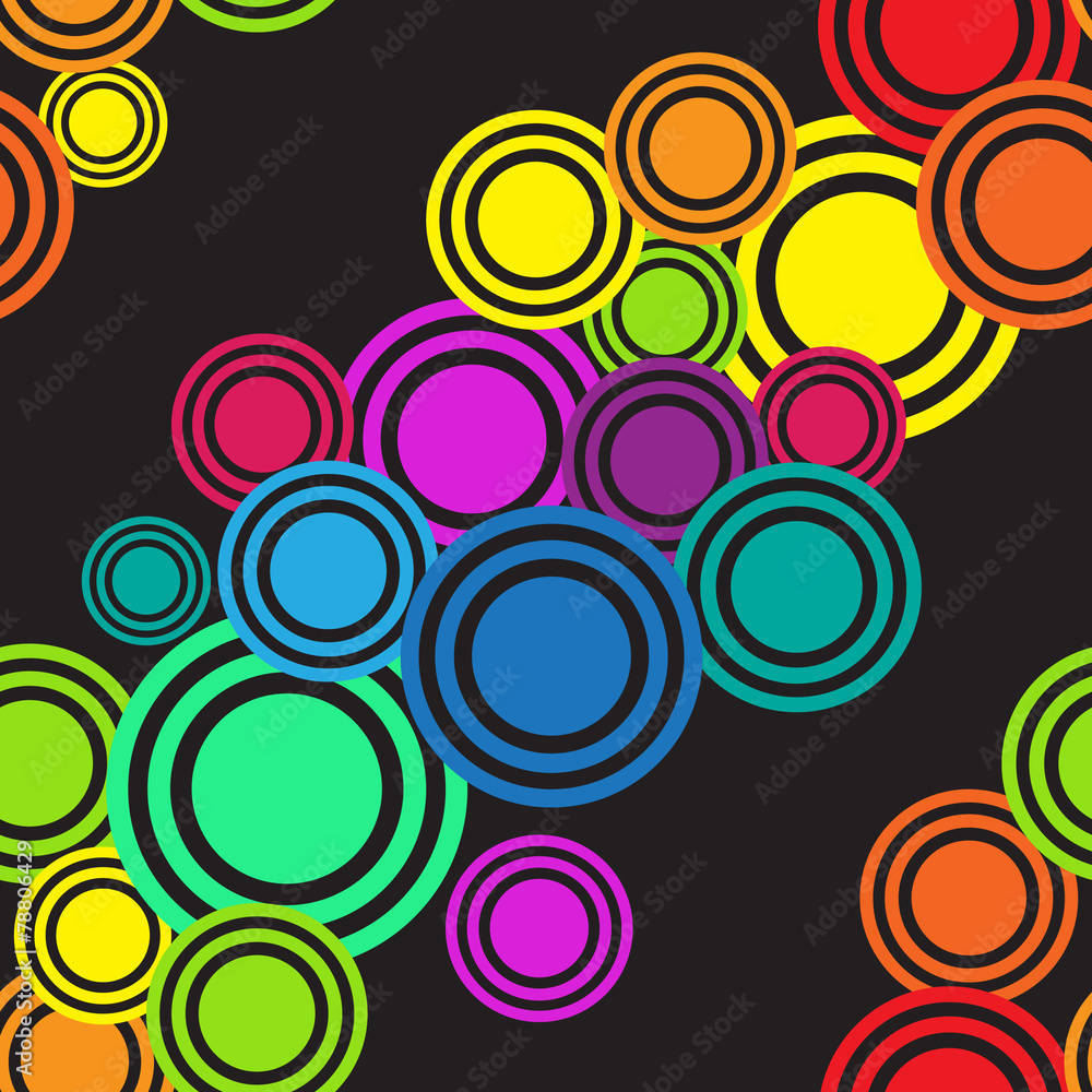 Seamless rainbow diagonal circles  pattern. Texture Background.
