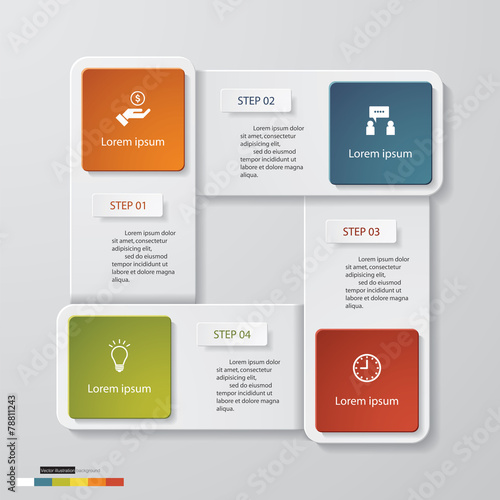 Design clean number banners template. Vector.