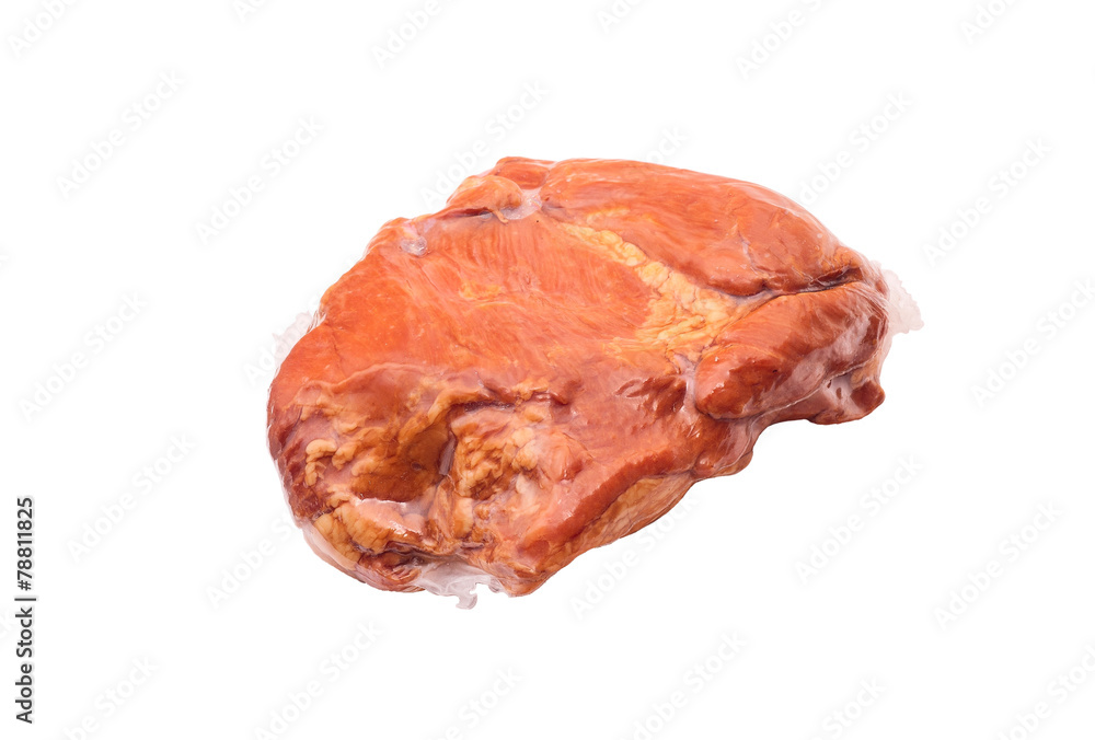 one piece of smoked pork meat
