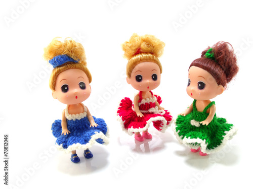 collectible baby girl cute doll with colorful knitting dress
