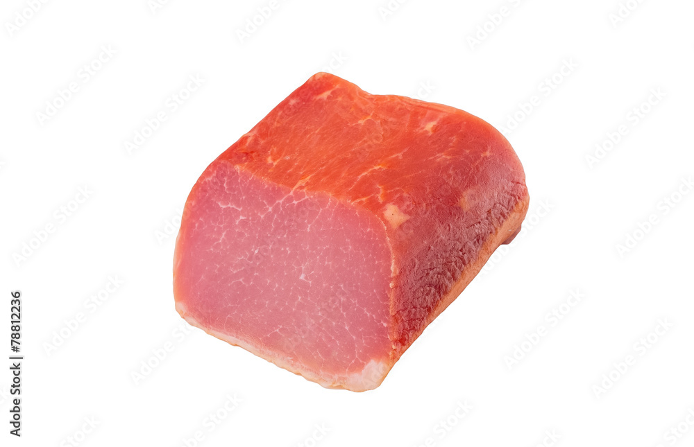one piece of smoked pork meat one piece of smoked pork meat