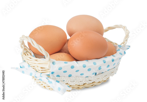 Fresh brown eggs