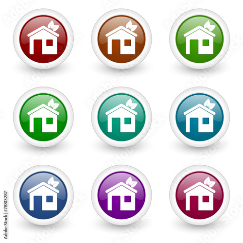 house vector icon set
