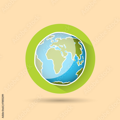 Doodle globe icon