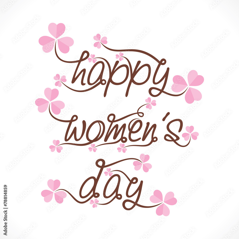 happy women's day greeting design vector