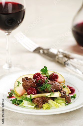 appetizing salad with beef