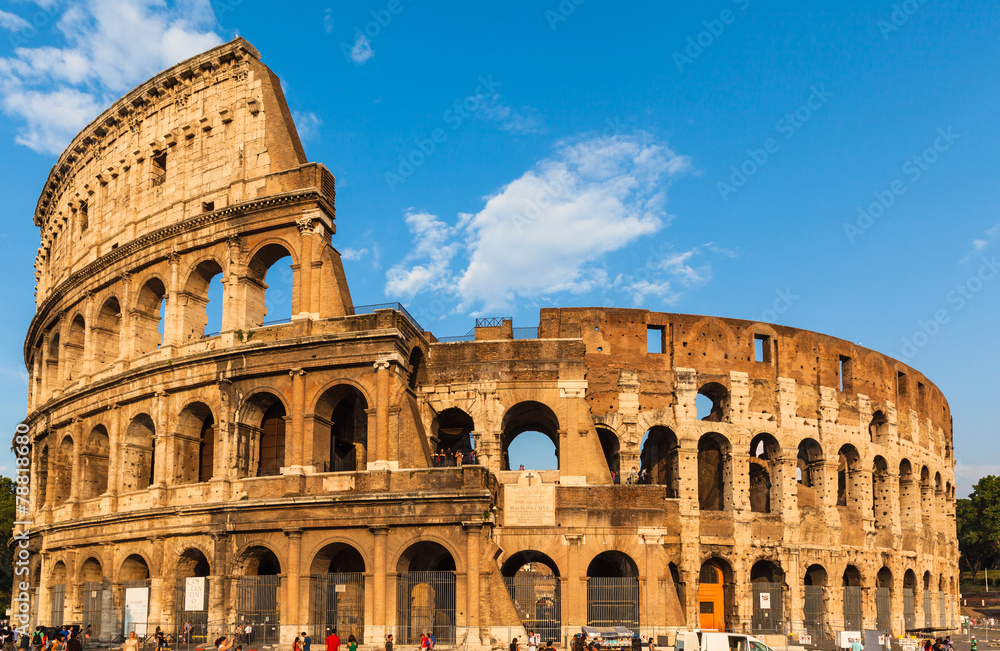 Exterior view of colosseum in Rome