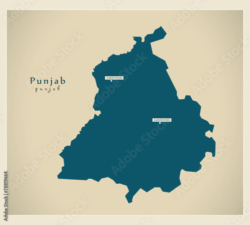 Modern Map - Punjab IN