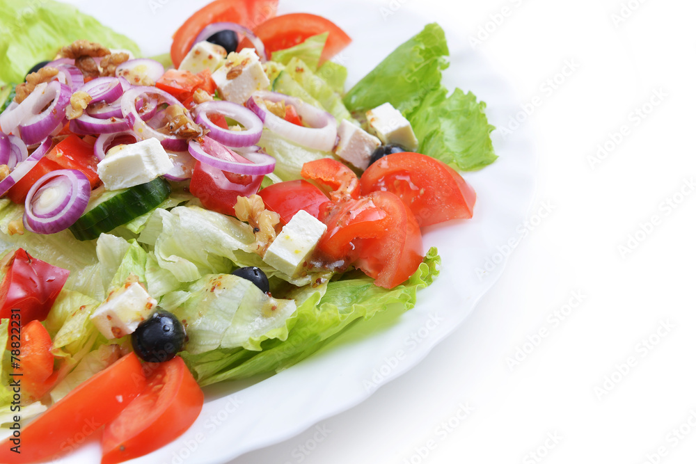 salad with fresh vegetables