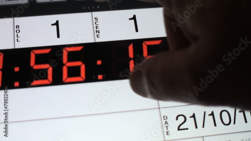Ciak; setting digital electronic slate