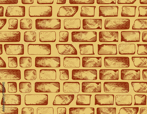 Brick wall texture. Seamless background