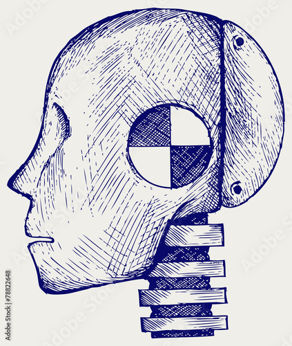 Crash-test dummy. Doodle style