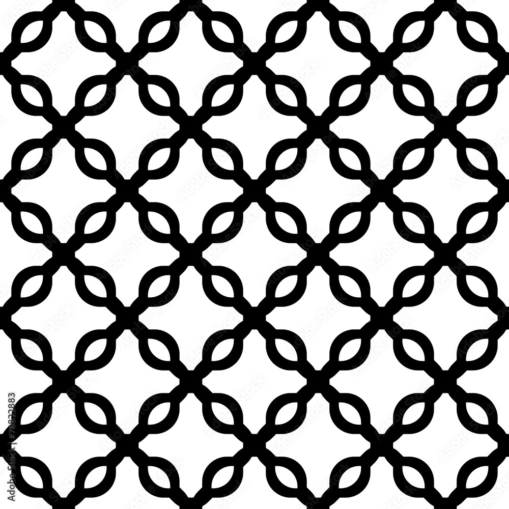 Fototapeta premium Black and white geometric seamless pattern chinese style.