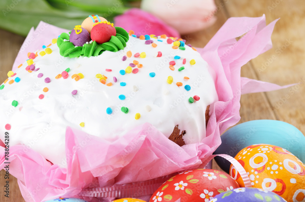 Easter eggs and cakes